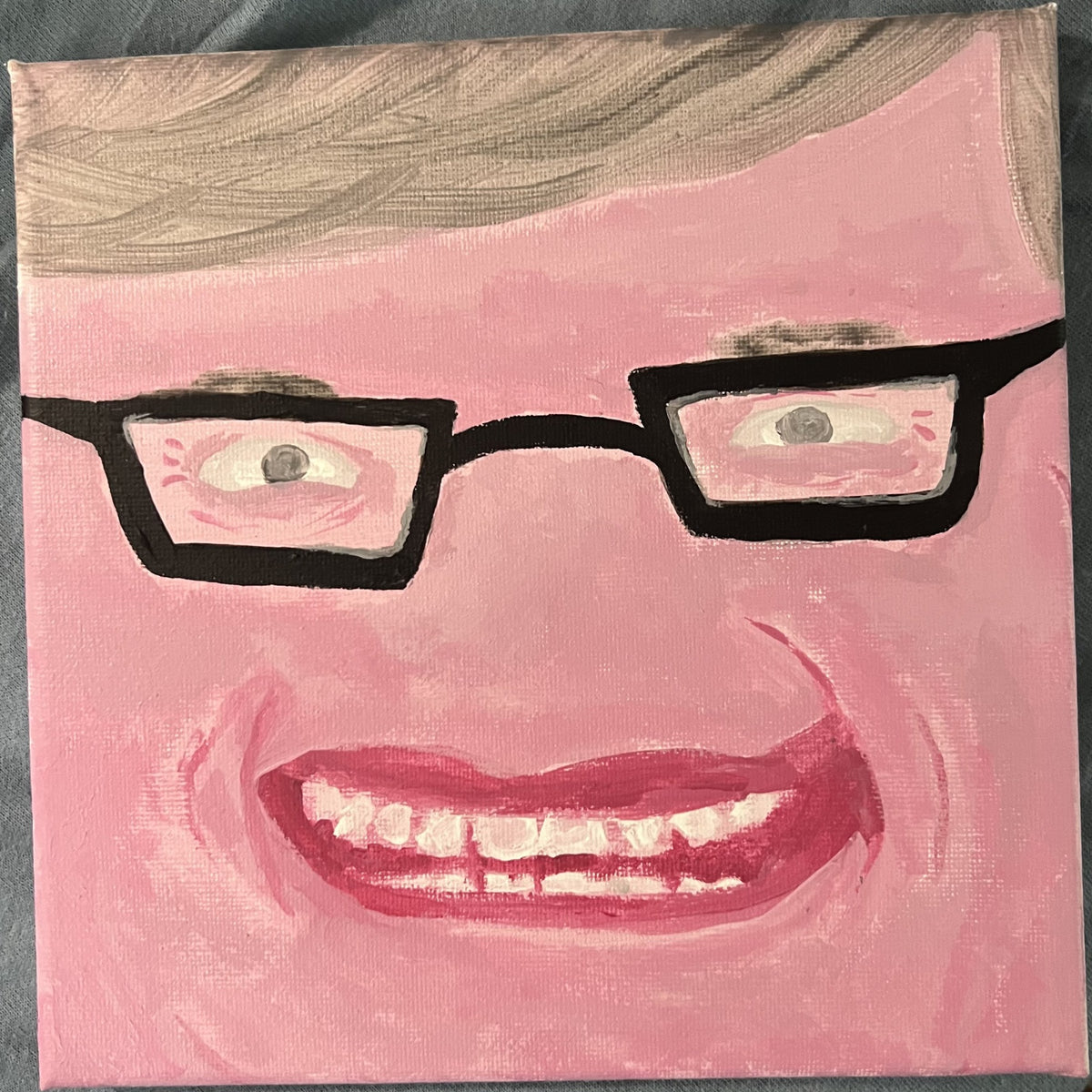 Ama Barbero, acrilico su tela 20x20 cm, BiancoMat