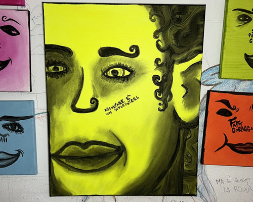 Ascoltare è un super potere, Acrilico su tela, 40x50 cm