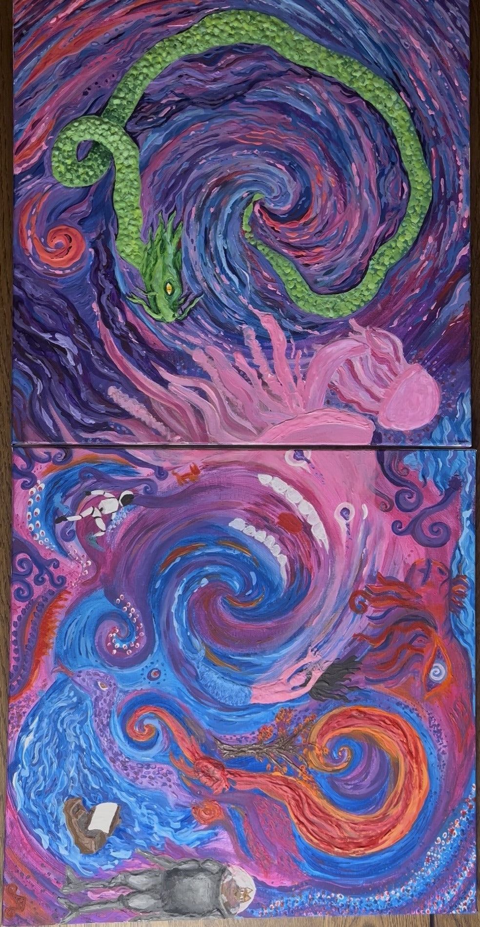 DreamPunk, acrilico su tela 50x100 cm, BiancoMat