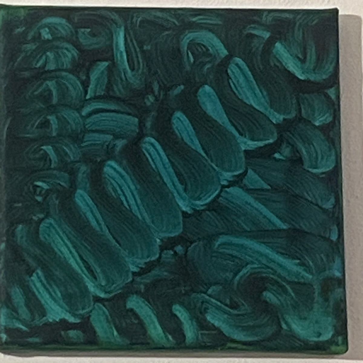 Energia accesa, acrilico su tela 10x10 cm, BiancoMat
