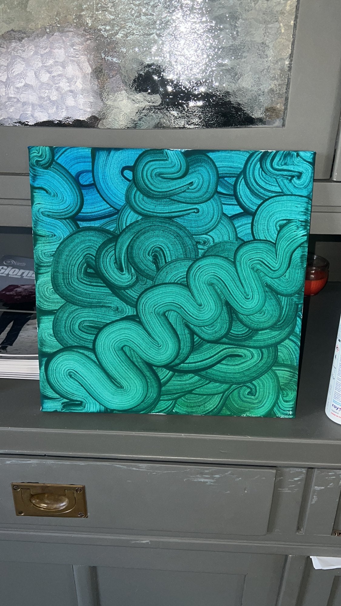 Flusso di energia benefica — il quadro dal vivo, fotografato in atelier