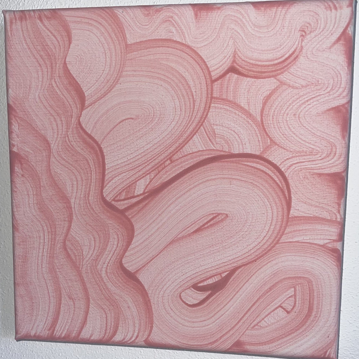 Flusso di energia delicata, Acrilico su tela, 20x20 cm