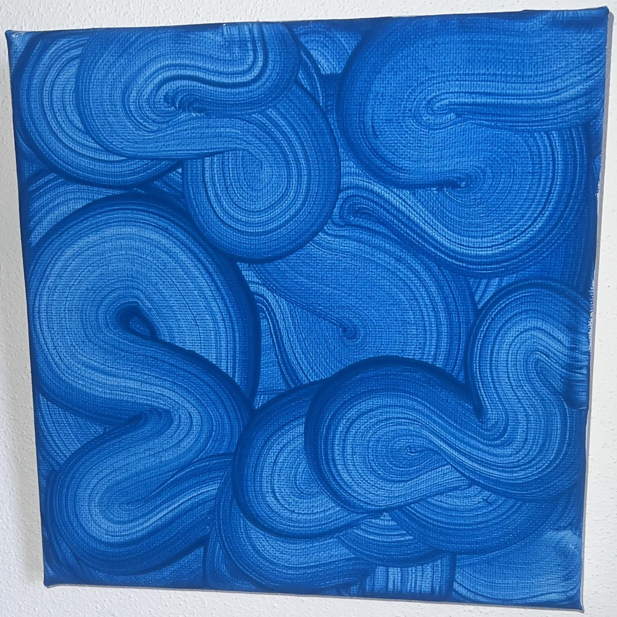 Flusso di energia profonda, acrilico su tela 20x20 cm, BiancoMat
