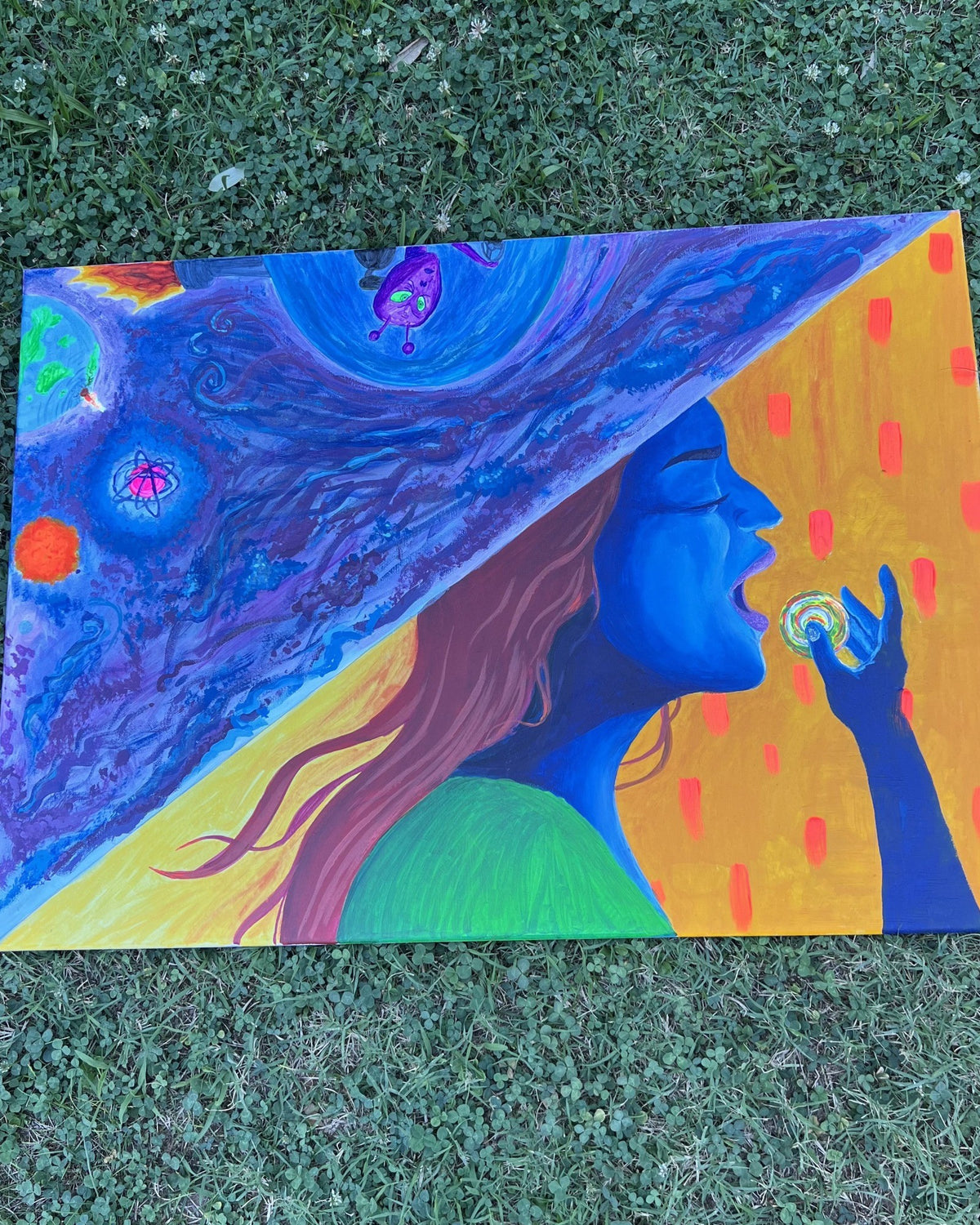 Frattale ft. Egleoriise, Acrilico su tela, 100x80 cm