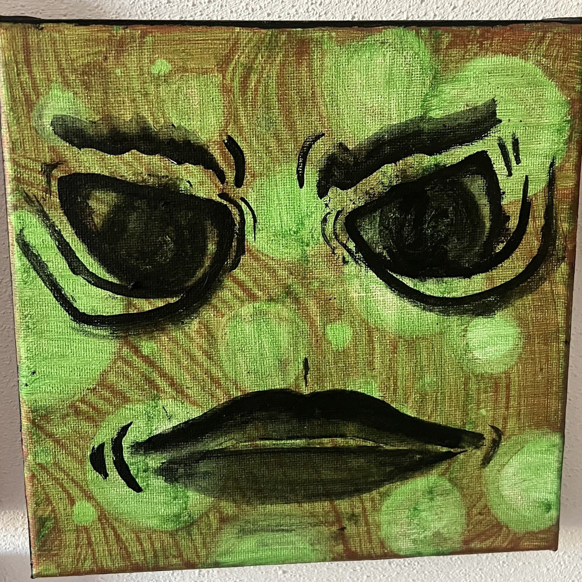 Fuori di sè, Acrilico su tela, 20x20 cm