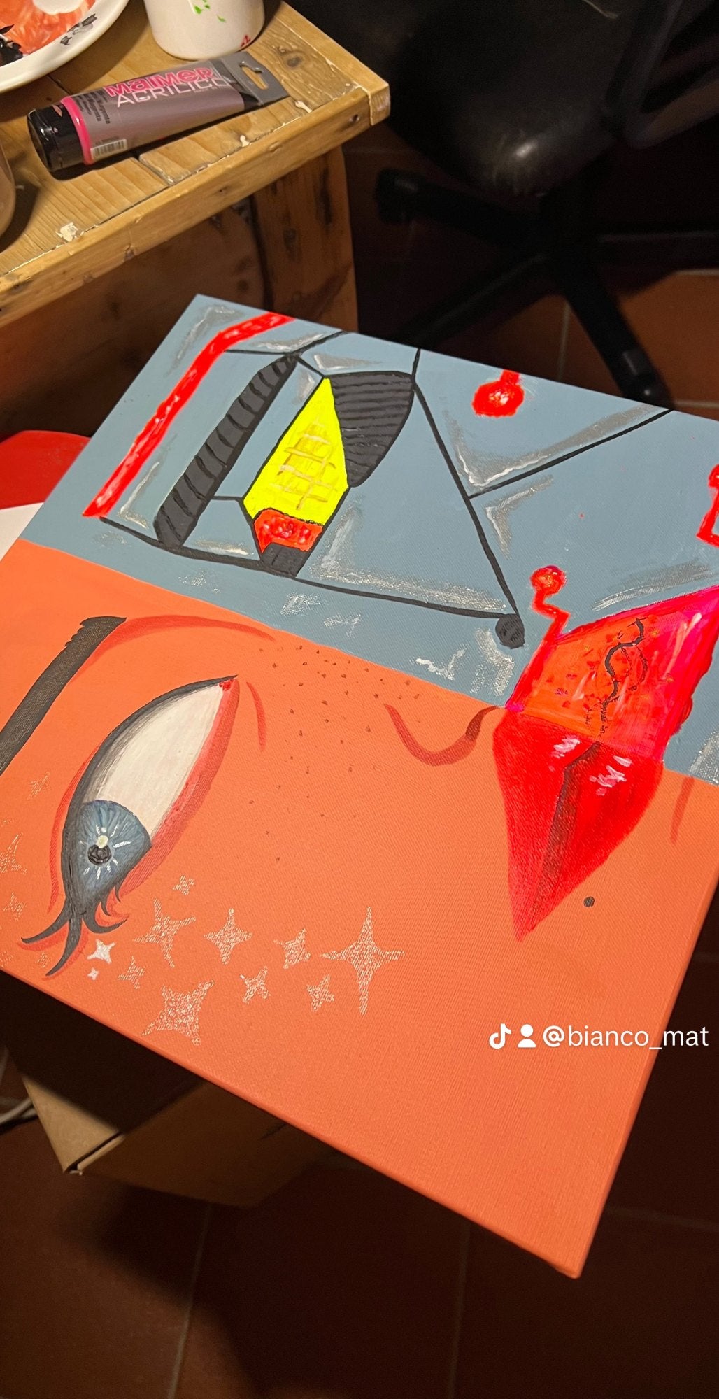 Giocattoli ft. egleoriise — il quadro dal vivo, fotografato in atelier