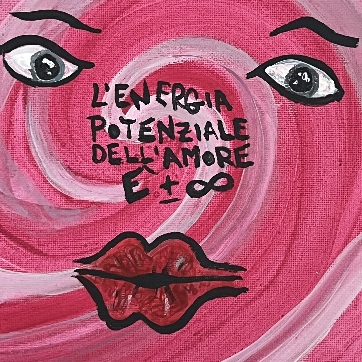 L'energia potenziale dell'amore è più o meno infinito — il quadro dal vivo, fotografato in atelier
