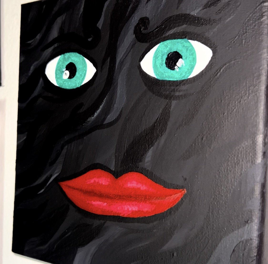 Oscuro — il quadro dal vivo, fotografato in atelier