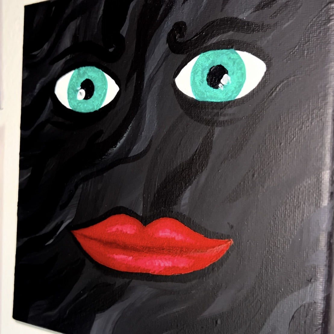 Oscuro, acrilico su tela 20x20 cm, BiancoMat