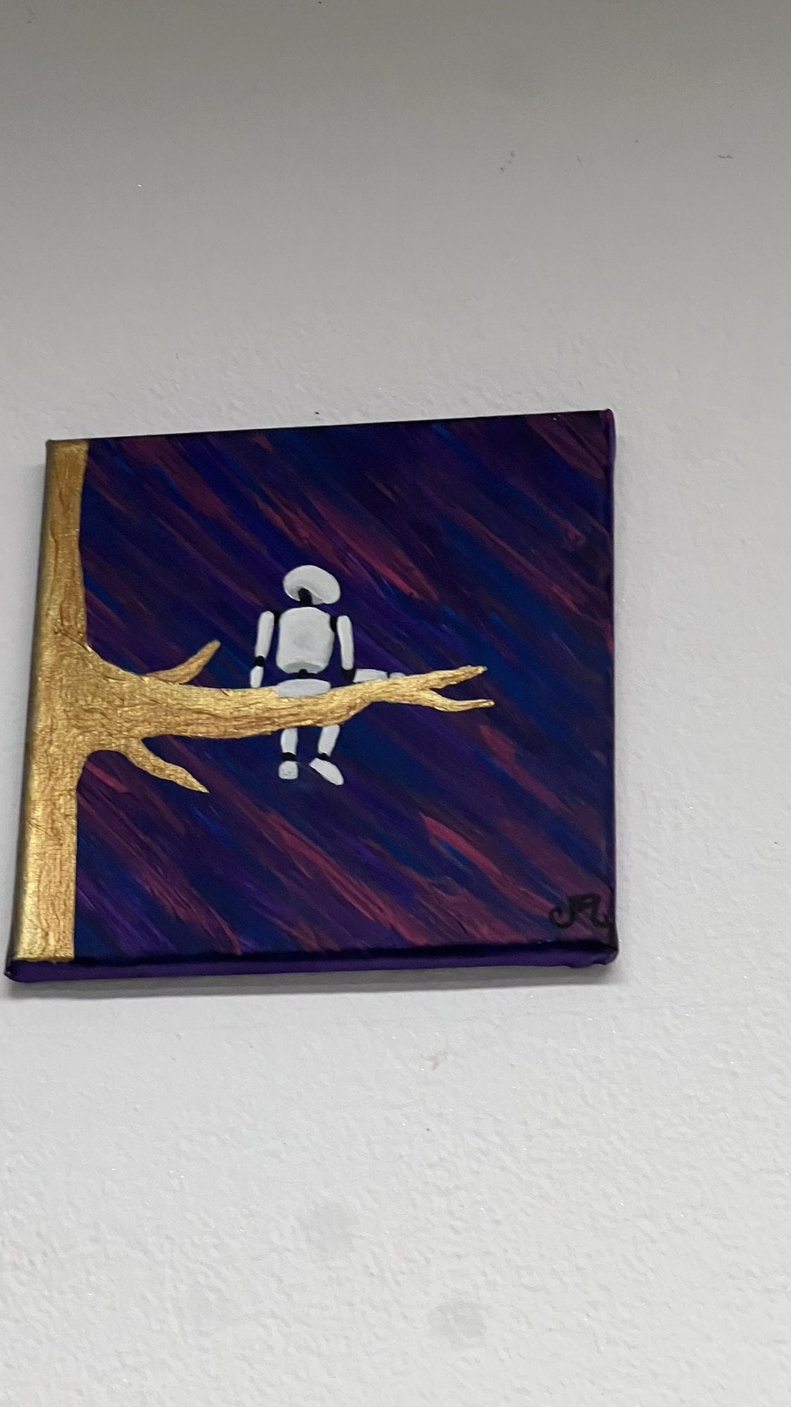 Page Robotica — il quadro dal vivo, fotografato in atelier