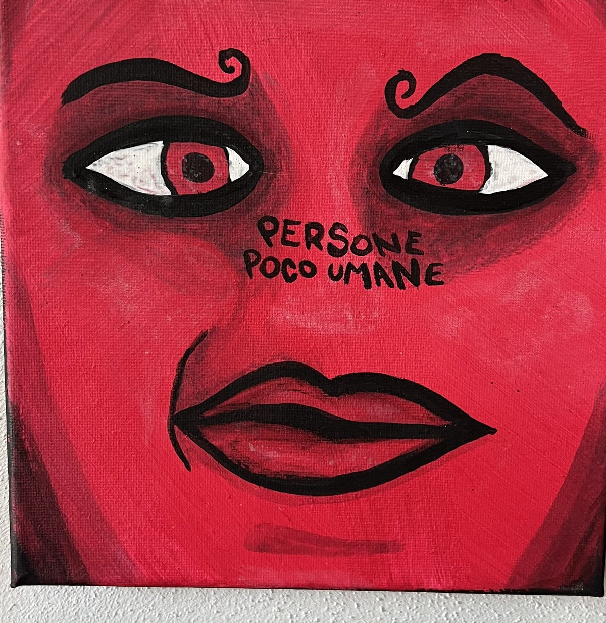 Persone poco umane, Acrilico su tela, 20x20 cm