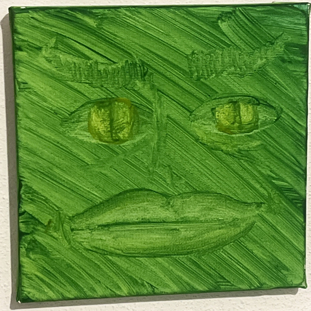 Verdino, Acrilico su tela, 15x15 cm